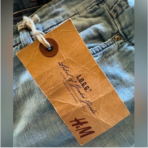 H&M size 12 lightweight LOGG denim. Easy fit. NWT. 68% cotton,32% linen. - Picture 8 of 9